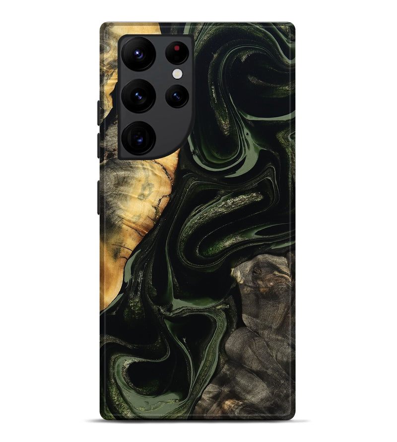 Galaxy S22 Ultra Wood Live Edge Phone Case - Elia (Green, 800721)