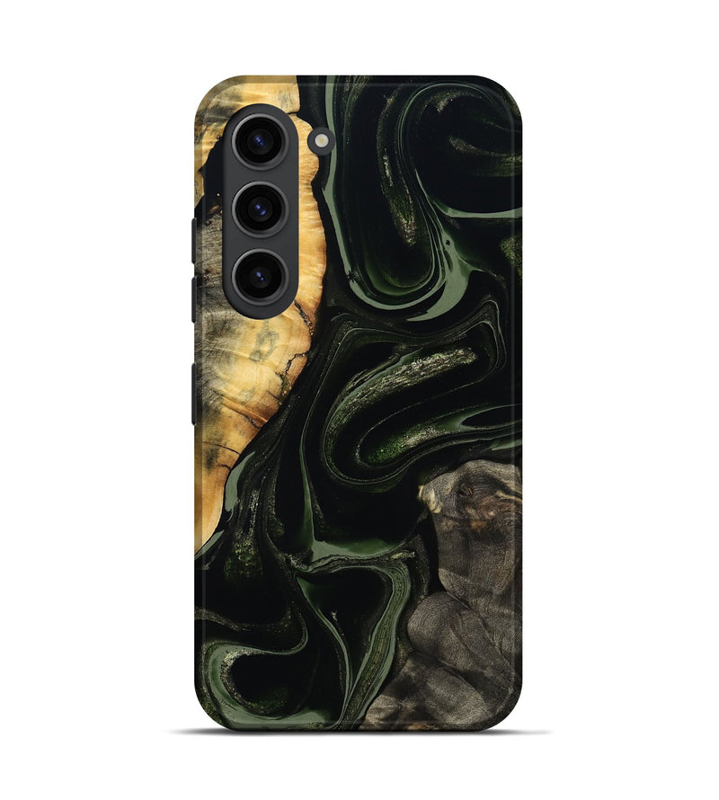 Galaxy S23 Wood Live Edge Phone Case - Elia (Green, 800721)