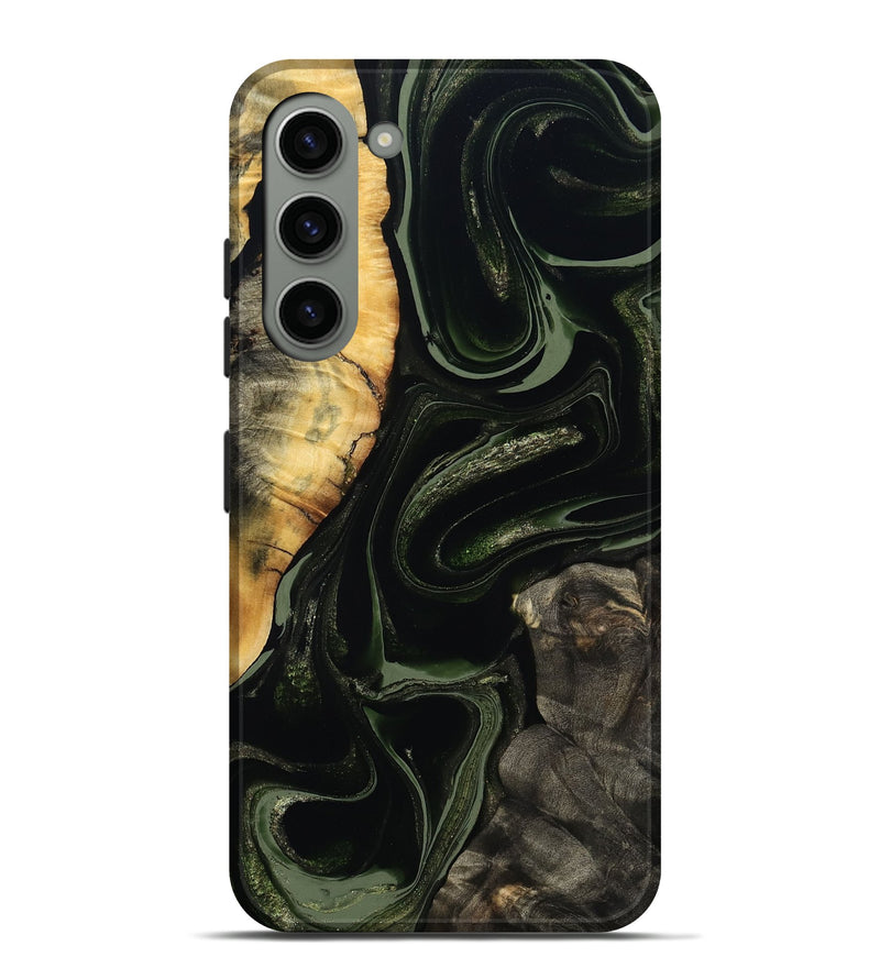 Galaxy S23 Plus Wood Live Edge Phone Case - Elia (Green, 800721)