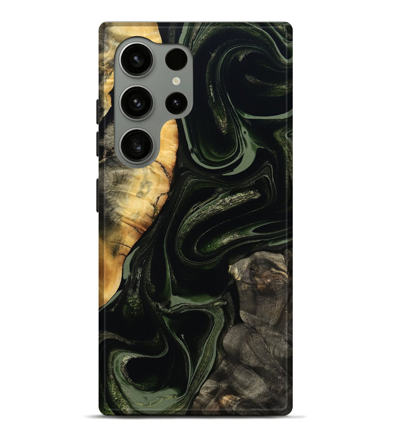 Galaxy S24 Ultra Wood Live Edge Phone Case - Elia (Green, 800721)