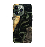 iPhone 13 Pro Wood Live Edge Phone Case - Elia (Green, 800721)