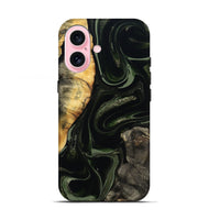 iPhone 17 Wood Live Edge Phone Case - Elia (Green, 800721)