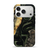 iPhone 17 Pro Wood Live Edge Phone Case - Elia (Green, 800721)