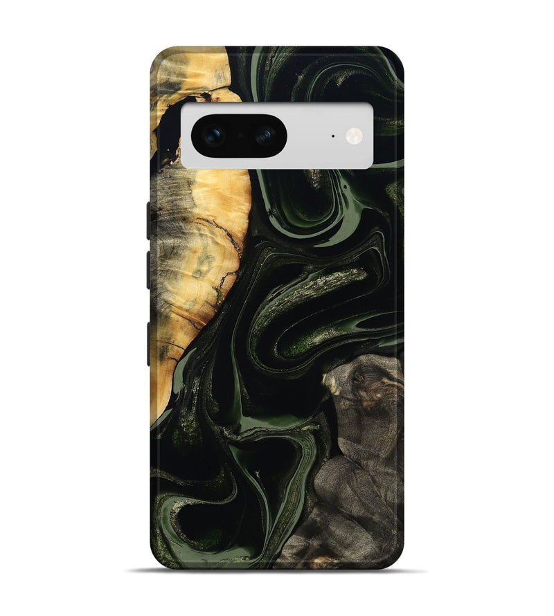 Pixel 7 Wood Live Edge Phone Case - Elia (Green, 800721)