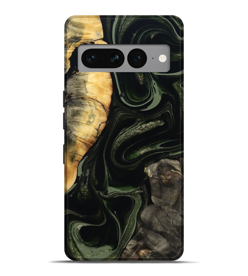 Pixel 7 Pro Wood Live Edge Phone Case - Elia (Green, 800721)