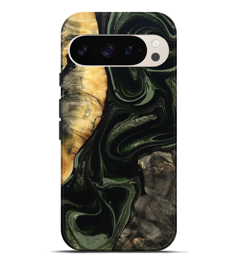 Pixel 9 Pro XL Wood Live Edge Phone Case - Elia (Green, 800721)
