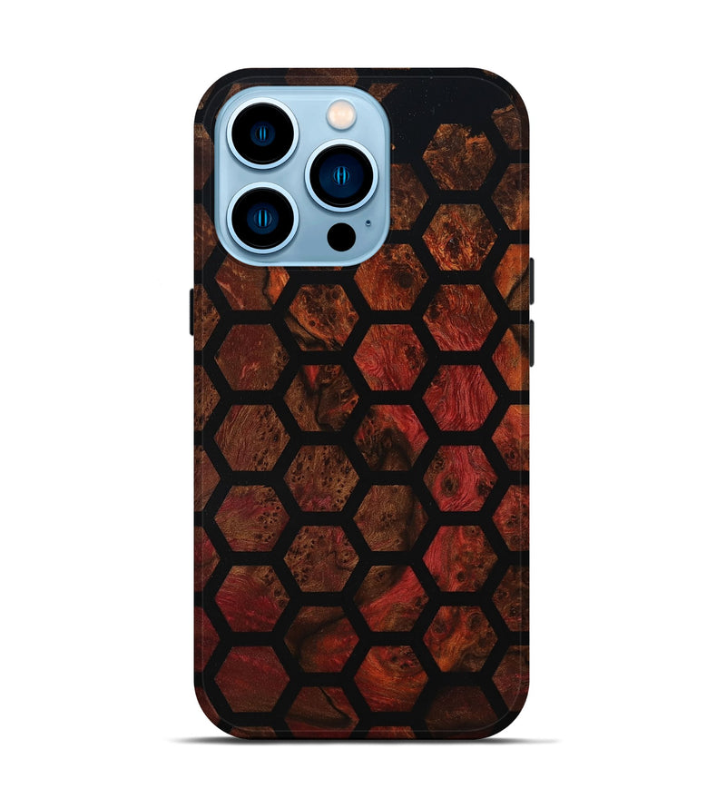 iPhone 14 Pro Wood Live Edge Phone Case - Kairo (Double Dyed, 800722)