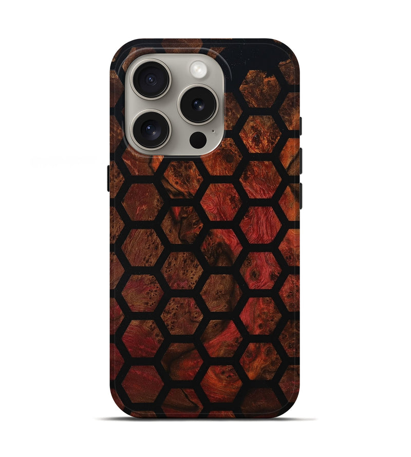 iPhone 16 Pro Wood Live Edge Phone Case - Kairo (Double Dyed, 800722)