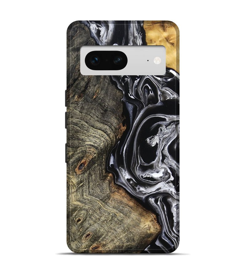 Pixel 7 Wood Live Edge Phone Case - Kaiya (Black & White, 800723)