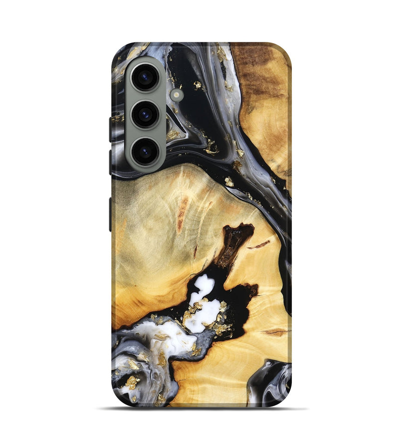 Galaxy S24 Wood Live Edge Phone Case - Ulises (Black & White, 800724)