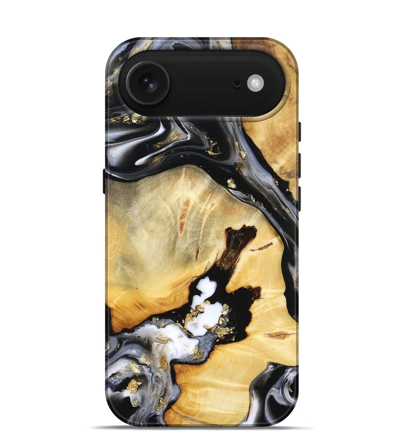 iPhone 17 Air Wood Live Edge Phone Case - Ulises (Black & White, 800724)