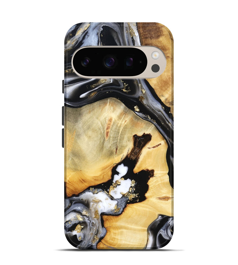 Pixel 10 Wood Live Edge Phone Case - Ulises (Black & White, 800724)