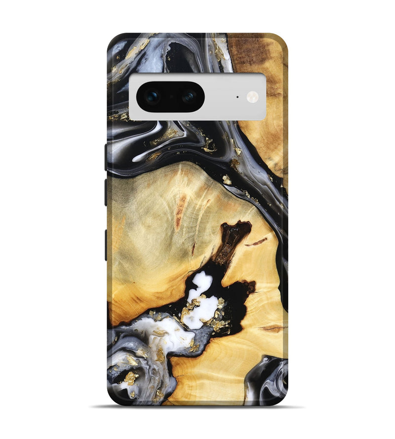 Pixel 7 Wood Live Edge Phone Case - Ulises (Black & White, 800724)