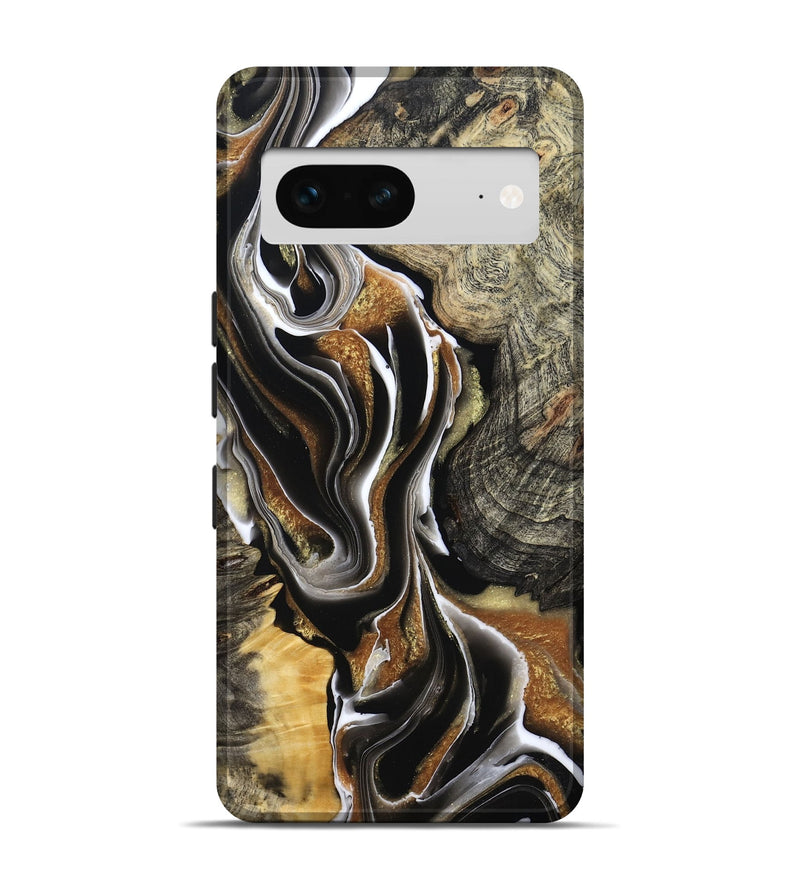 Pixel 7 Wood Live Edge Phone Case - Tamiko (Black & White, 800725)