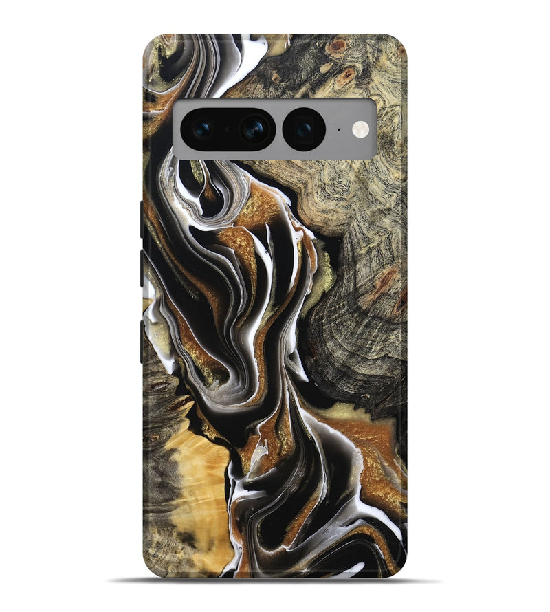 Pixel 7 Pro Wood Live Edge Phone Case - Tamiko (Black & White, 800725)