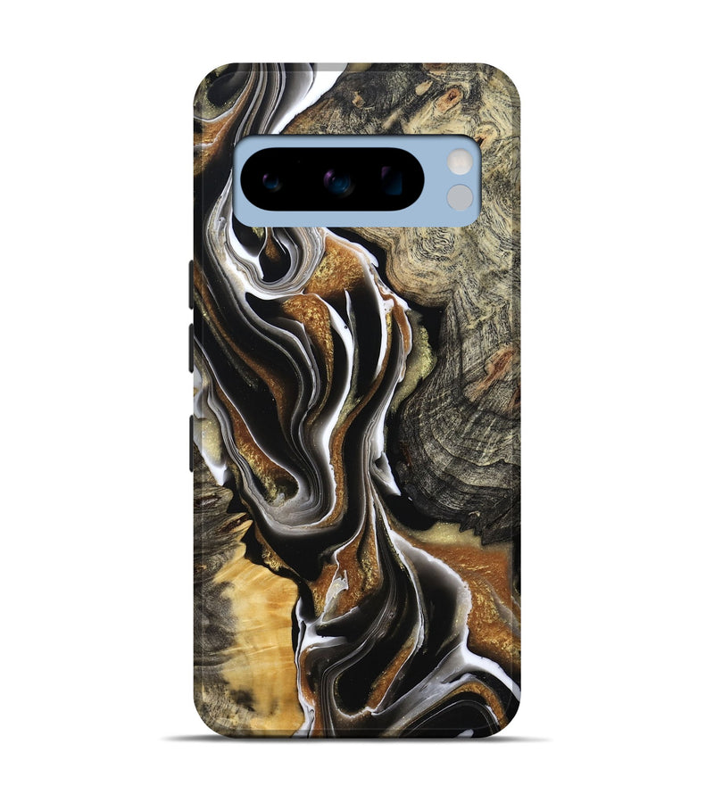 Pixel 8 Pro Wood Live Edge Phone Case - Tamiko (Black & White, 800725)
