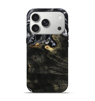 iPhone 17 Pro Wood Live Edge Phone Case - Jett (Black & White, 800726)