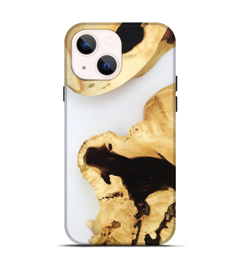 iPhone 14 Wood Live Edge Phone Case - Ares (Clear, 800728)