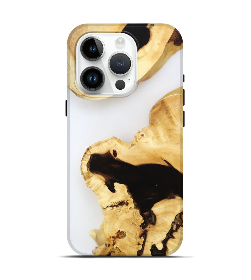 iPhone 15 Pro Wood Live Edge Phone Case - Ares (Clear, 800728)