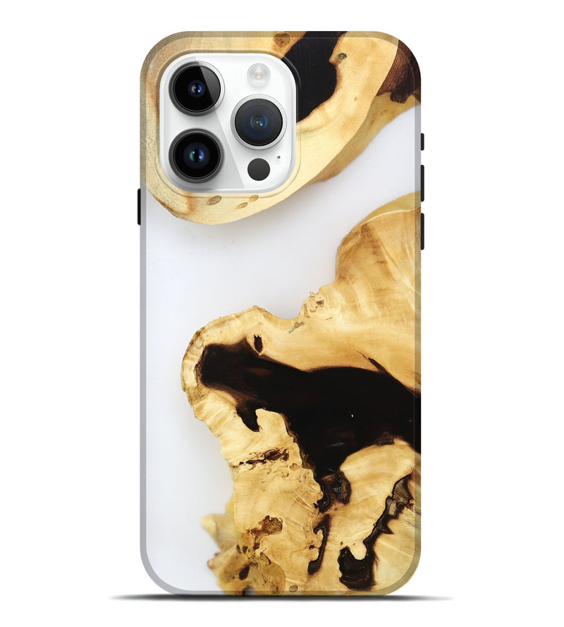 iPhone 15 Pro Max Wood Live Edge Phone Case - Ares (Clear, 800728)