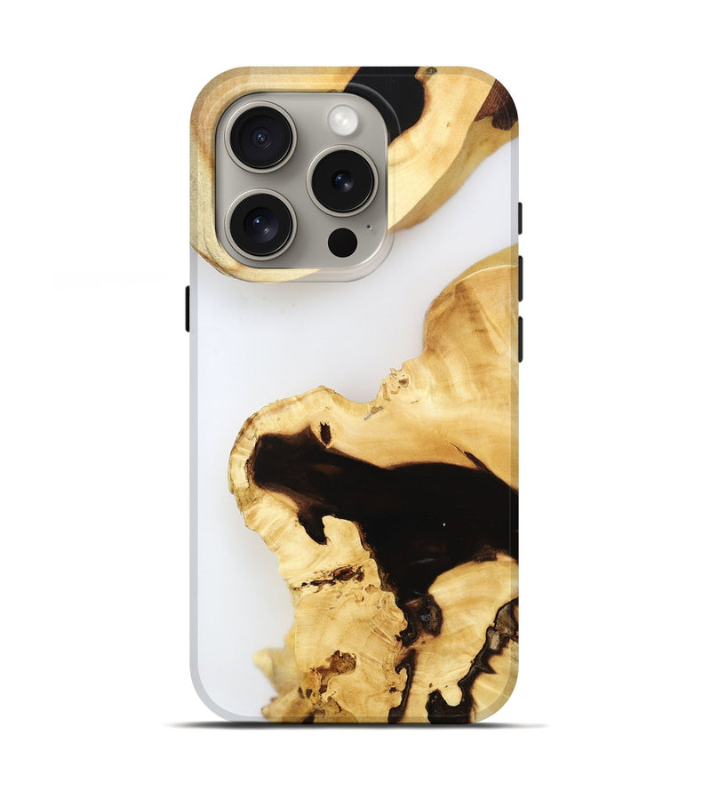 iPhone 16 Pro Wood Live Edge Phone Case - Ares (Clear, 800728)