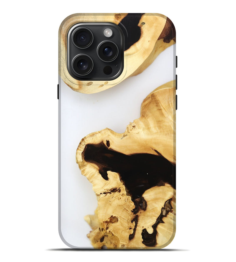 iPhone 16 Pro Max Wood Live Edge Phone Case - Ares (Clear, 800728)