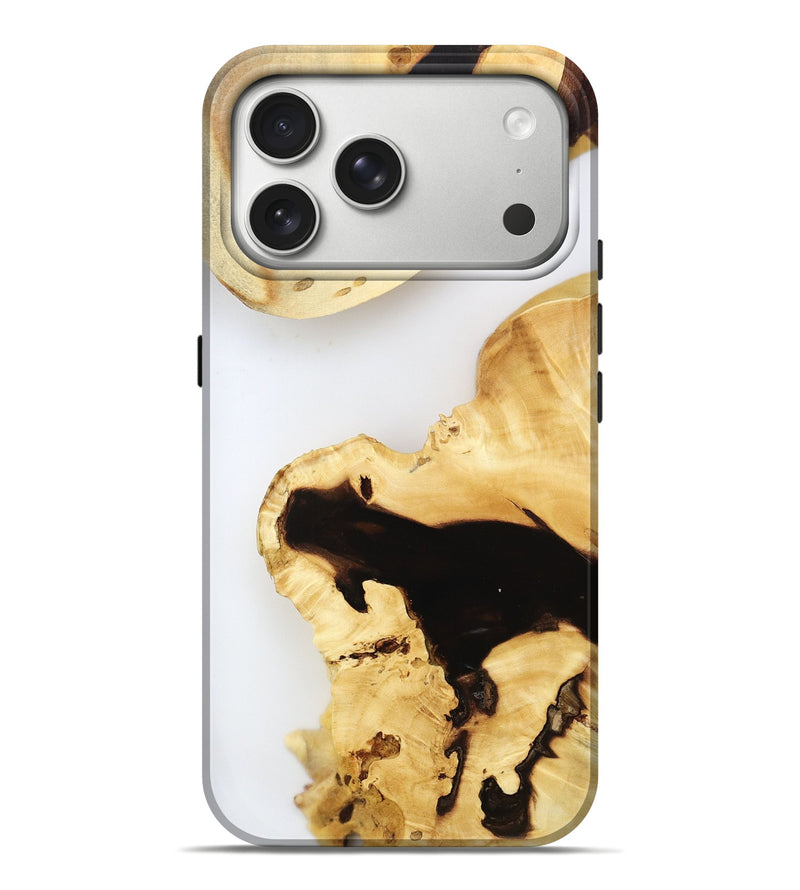 iPhone 17 Pro Max Wood Live Edge Phone Case - Ares (Clear, 800728)