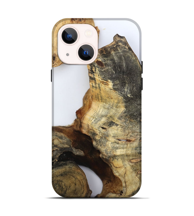 iPhone 14 Wood Live Edge Phone Case - Noreen (Clear, 800729)