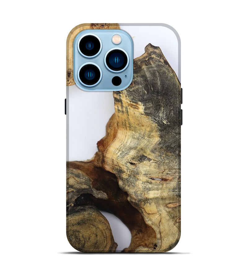 iPhone 14 Pro Wood Live Edge Phone Case - Noreen (Clear, 800729)
