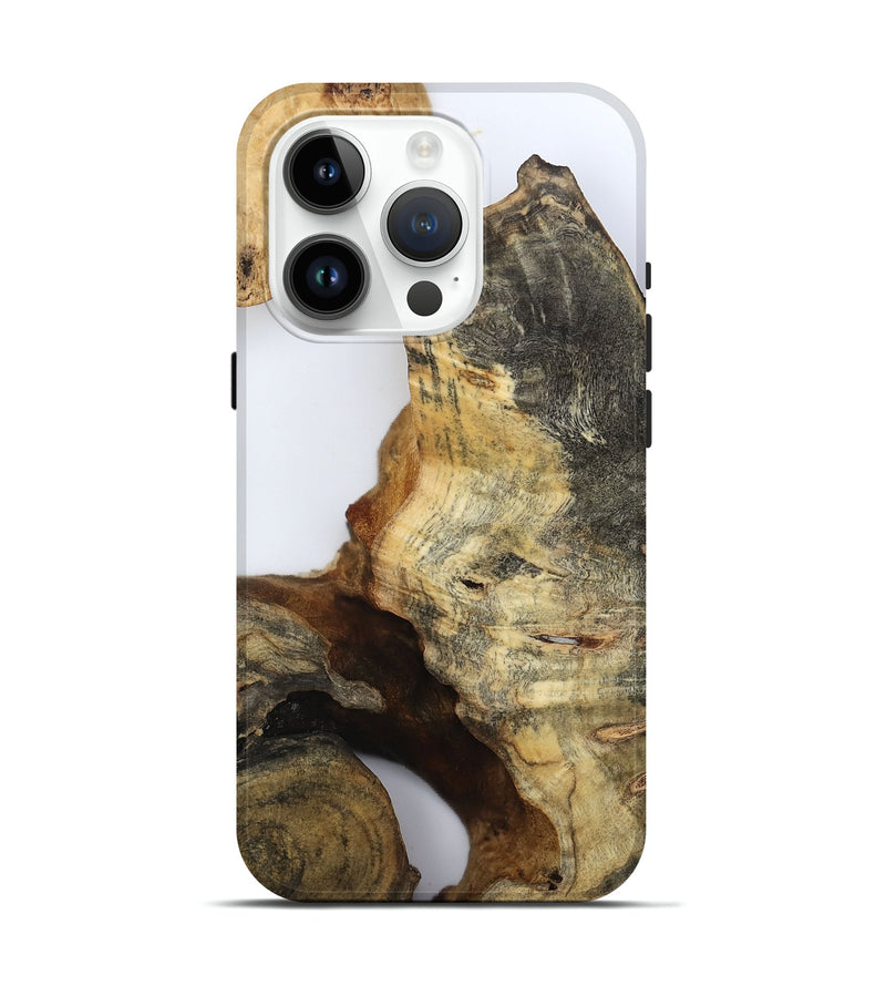 iPhone 15 Pro Wood Live Edge Phone Case - Noreen (Clear, 800729)