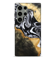 Galaxy S24 Ultra Wood Live Edge Phone Case - Haley (Black & White, 800730)