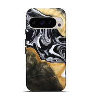 Pixel 10 Pro Wood Live Edge Phone Case - Haley (Black & White, 800730)