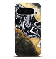 Pixel 9 Pro XL Wood Live Edge Phone Case - Haley (Black & White, 800730)