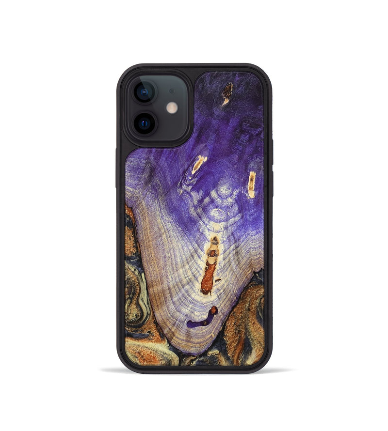 iPhone 12 mini Wood Phone Case - Ariah (Black & White, 800732)
