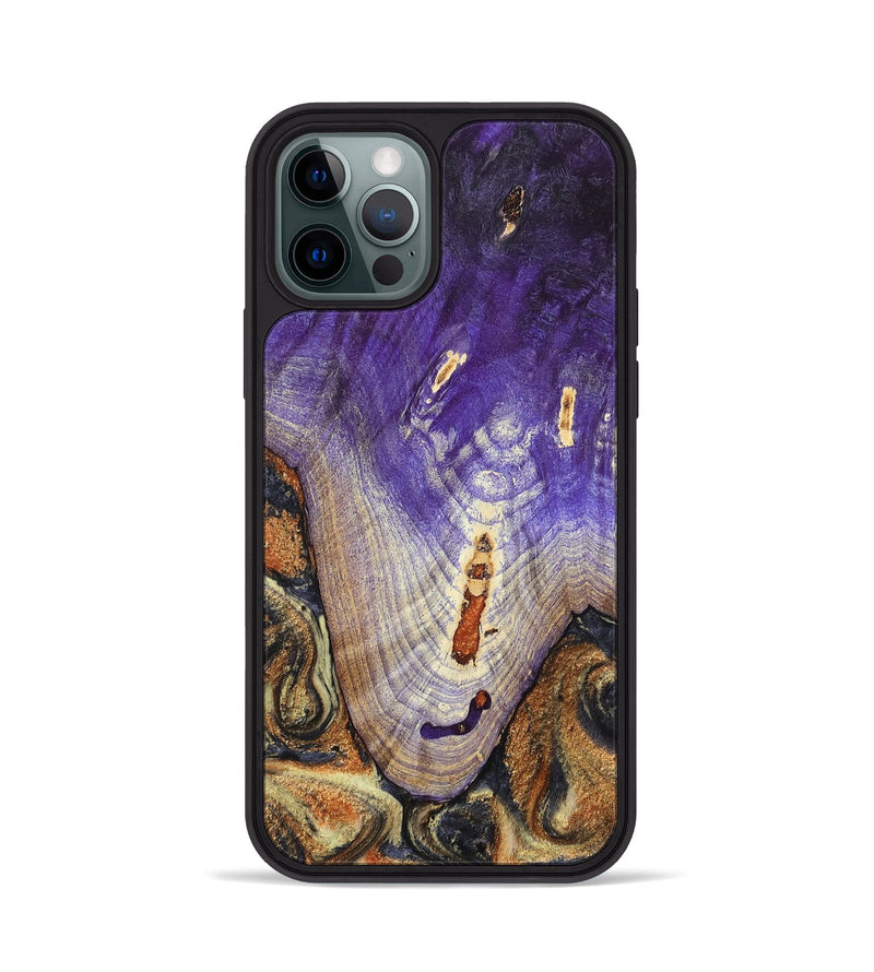 iPhone 12 Pro Wood Phone Case - Ariah (Black & White, 800732)