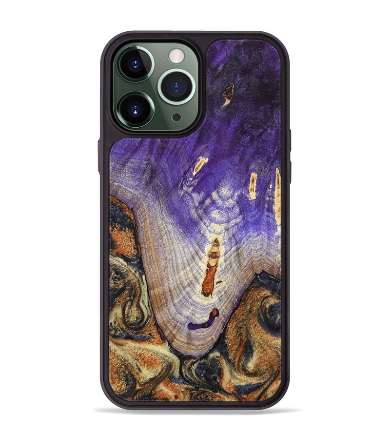 iPhone 13 Pro Max Wood Phone Case - Ariah (Black & White, 800732)