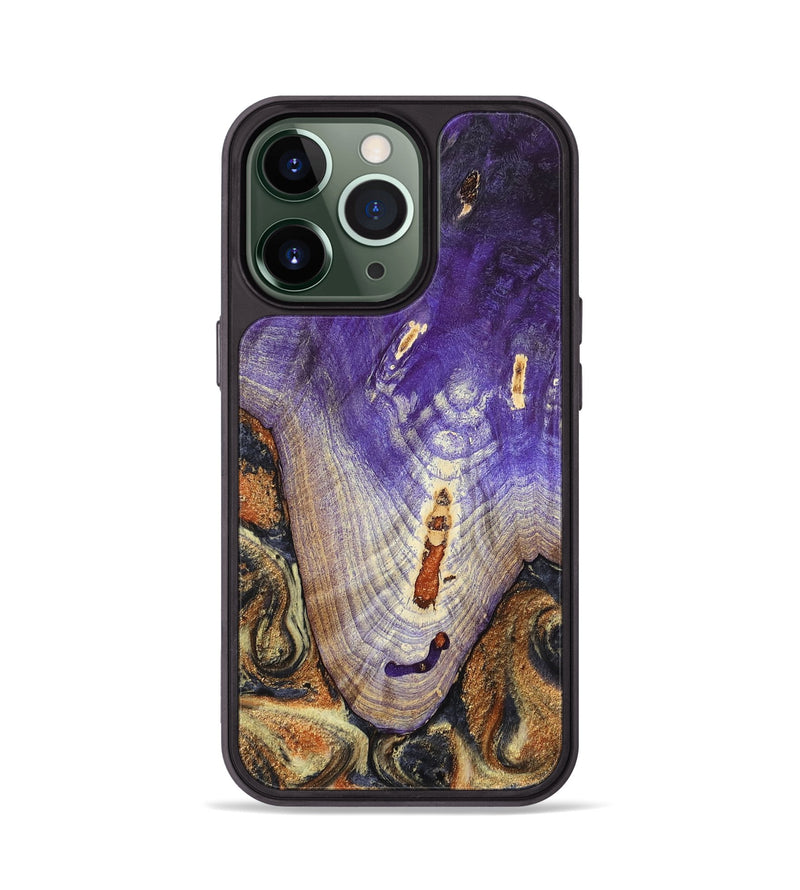 iPhone 13 Pro Wood Phone Case - Ariah (Black & White, 800732)