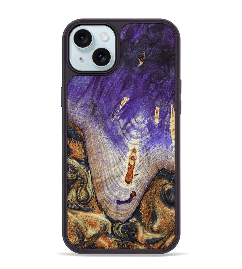 iPhone 15 Plus Wood Phone Case - Ariah (Black & White, 800732)