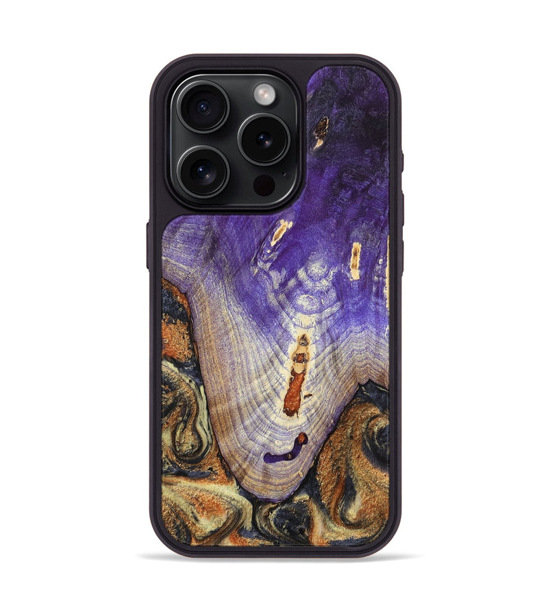 iPhone 15 Pro Wood Phone Case - Ariah (Black & White, 800732)