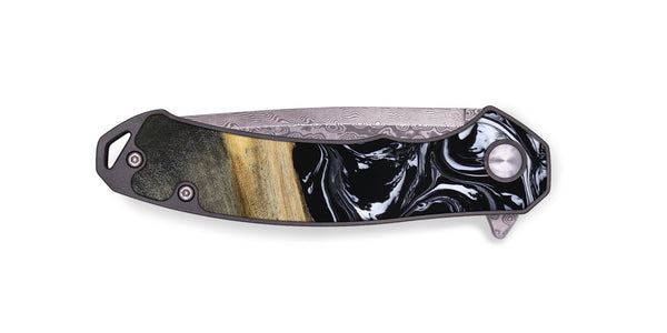 EDC Wood Pocket Knife - Finley (Black & White, 800733)