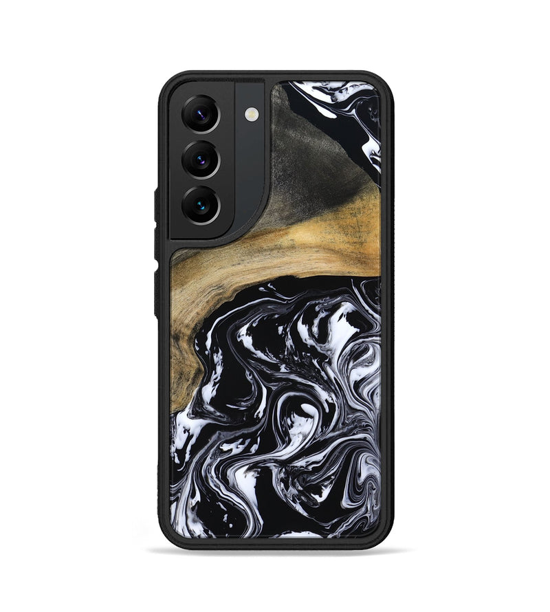 Galaxy S22 Wood Phone Case - Finley (Black & White, 800733)