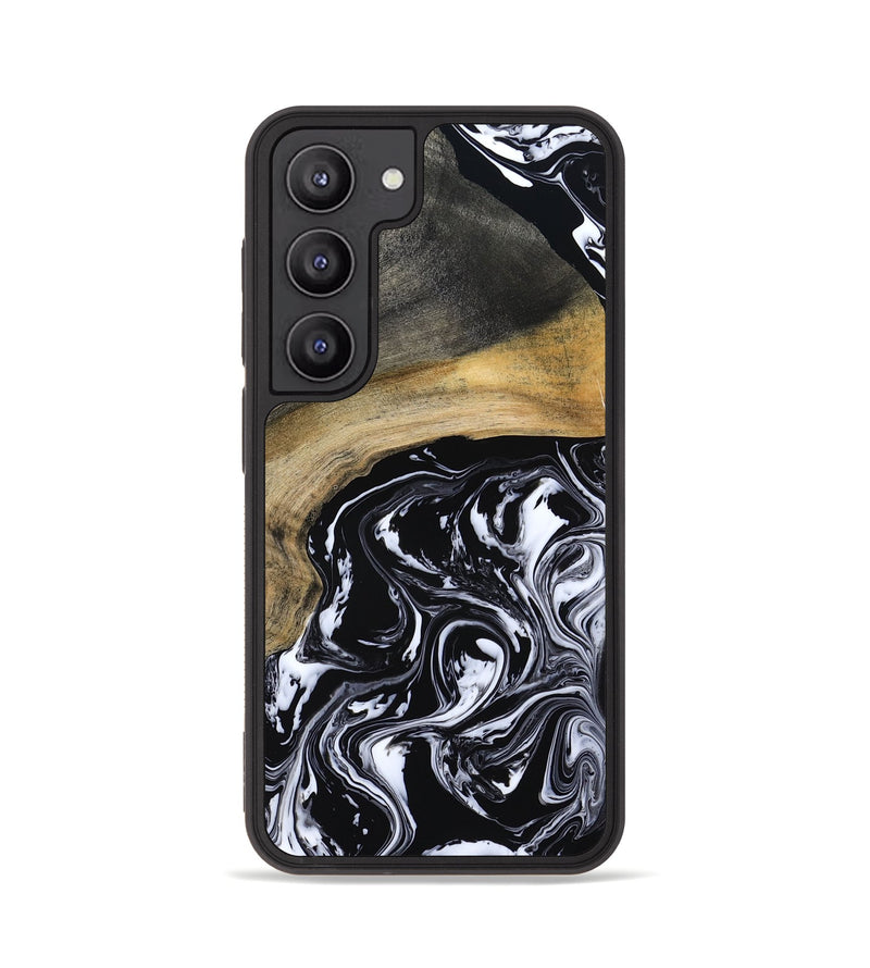 Galaxy S23 Wood Phone Case - Finley (Black & White, 800733)