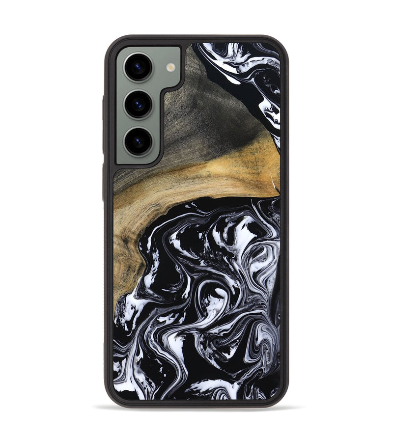 Galaxy S23 Plus Wood Phone Case - Finley (Black & White, 800733)