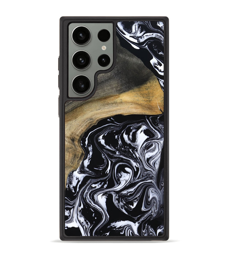 Galaxy S23 Ultra Wood Phone Case - Finley (Black & White, 800733)