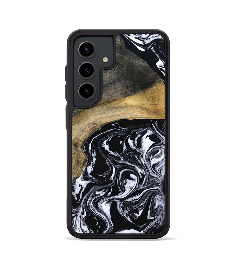 Galaxy S24 Wood Phone Case - Finley (Black & White, 800733)