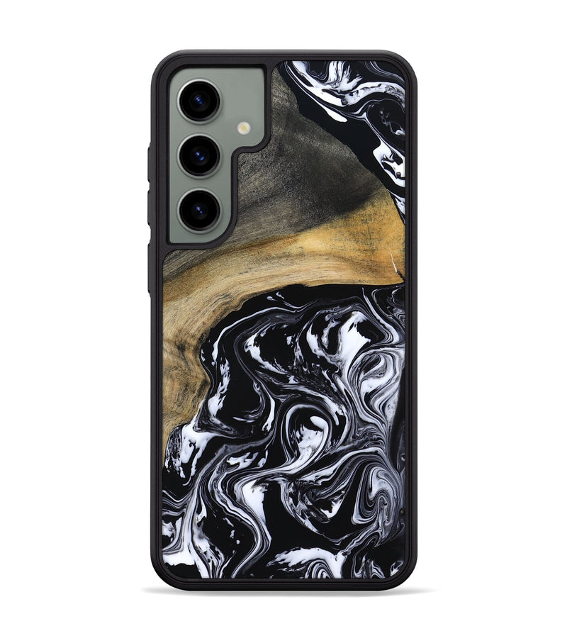 Galaxy S24 Plus Wood Phone Case - Finley (Black & White, 800733)