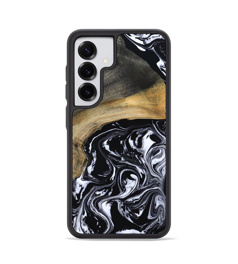 Galaxy S25 Wood Phone Case - Finley (Black & White, 800733)