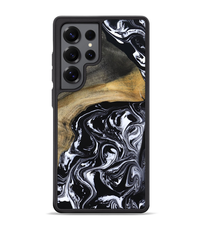Galaxy S25 Ultra Wood Phone Case - Finley (Black & White, 800733)