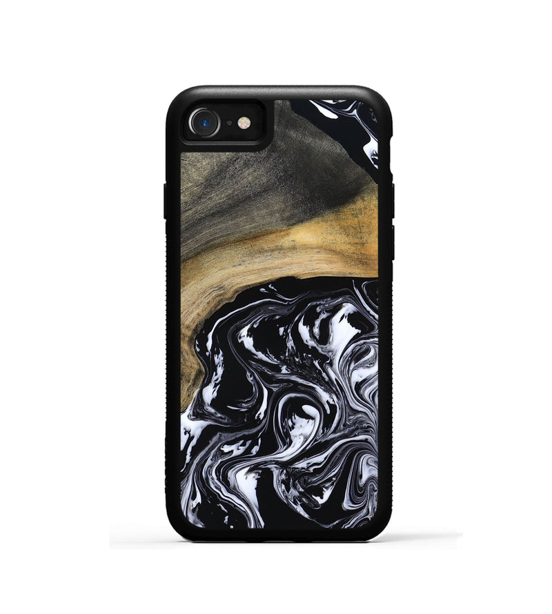 iPhone SE Wood Phone Case - Finley (Black & White, 800733)
