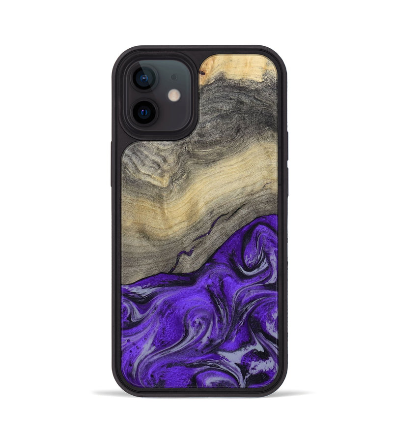 iPhone 12 Wood Phone Case - Eryn (Purple, 800738)